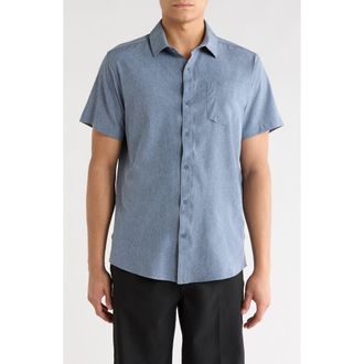 Hurley Tech Chambray Woven Shirt in Dark Denim at Nordstrom Rack, Size X-Large