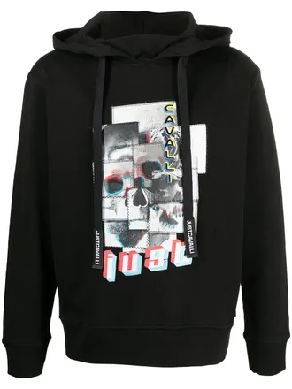Just Cavalli Trui met logo - Zwart