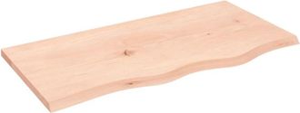 vidaXL Vidaxl - Estante De Pared Madera Maciza De Roble Sin Tratar 80x40x2 Cm