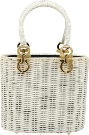 Ferragamo Pre-owned Metal Handbag - Dames - Vintage Handtas - Wit - ONE Size - Vintage