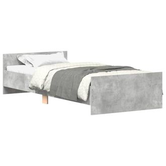Berkfield Home Bed Frame Concrete Grey 100x200 cm Engineered Wood