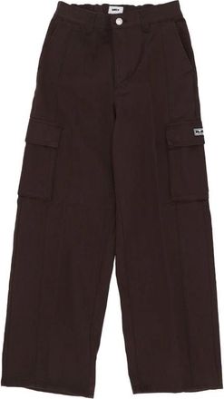 Obey Cargo Denim Pant in Java Brown - Dames - Straight fit broeken - Bruin - W30 - Denim - Broeken