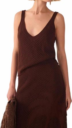 Dress To O&aacute;sis Tank Top In Cedar Brown