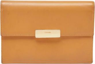 Prada Tweedehands leren portemonnees - Dames - Vintage Accessoires - Beige - ONE Size - Vintage