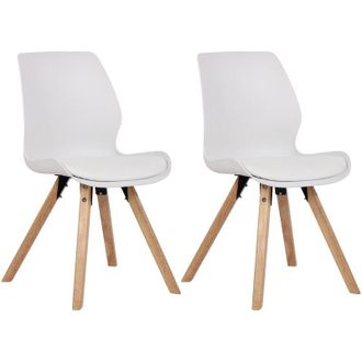 Clp Set di 2 sedie Luna bianco Plastica