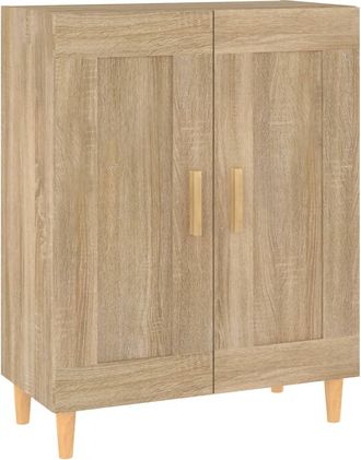 vidaXL Aparador De Madera Contrachapada Roble Sonoma 69,5x34x90 Cm Vidaxl