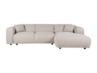 Vente-Unique Grande divano in Tessuto chin&eacute; Beige - Angolo a destra - POGNI di Maison C&eacute;phy