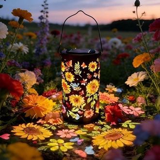 No Brand L&aacute;mparas Solares De Jard&iacute;n Con Forma De Girasol, Colgantes, Impermeables, Para Exteriores, Ideales Para La Decoraci&oacute;n De Patios Y Jardines. Regalo Per