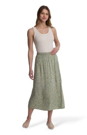 tentree Yaletown Skirt in Light Moss/bloom Floral at Nordstrom, Size X-Large