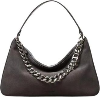 Twinset Su&egrave;de Media Tas Liliane Stijl - Dames - Handtassen - Grijs - ONE Size - Su&egrave;de - Tassen