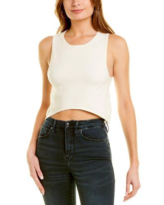 Good American Good American Cut In Cropped Sweater