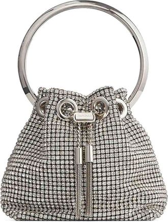 Jimmy Choo London Micro Bon Bon Crystal Embellished Bucket Bag