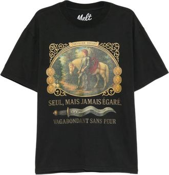 Melt T-shirt con stampa - Nero