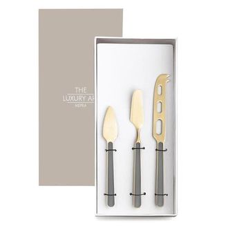 Mepra Fantasia Ice Gold Cheese Knives - 3 Pieces in Vicuna at Nordstrom