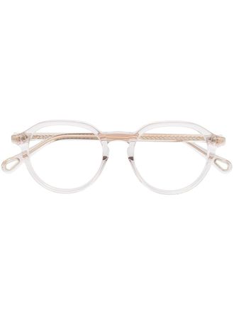 Chlo&eacute; transparent round frame glasses - women - Acetate - 50 - White