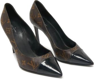 Louis Vuitton Pumps in tela con monogramma 100mm - Marrone
