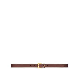 Saint Laurent Belts, female, Brown, Size: 100 CM Stylish Leather Belt with Unique Design