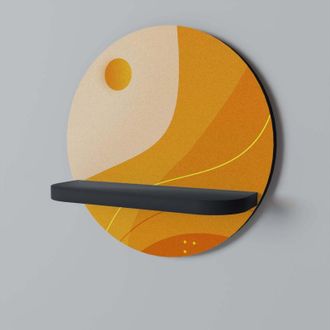 OEM Arreglo Naranja Estante Redondo Negro