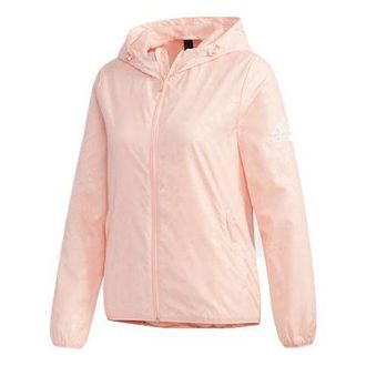 adidas (WMNS) adidas Alphabet Logo Flower Sports Hooded Jacket Pink FM9305