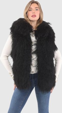Gorski REVERSIBLE SELECT MONGOLIAN SHEARLING LAMB VEST WITH LORO PIANA WOOL AND CASHMERE BLEND BACK