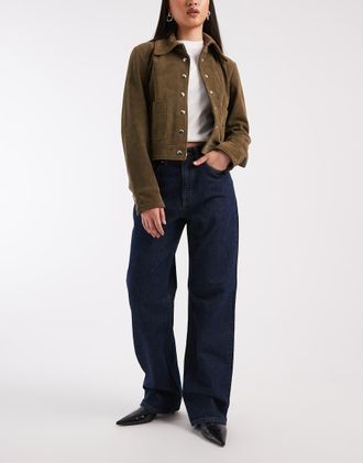 Cotton On Curvy 91 - Jeans dritti color blu ariete