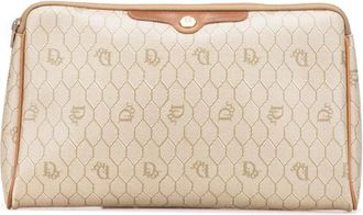 Dior Pre-owned Clutches, female, Brown, Size: ONE SIZE Pre-owned Printed Zip Pouch