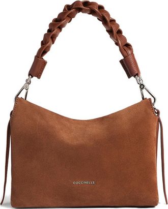 Coccinelle Borsa a spalla con manico intrecciato - Marrone