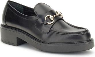 Gucci Womens Black Calf Leather Bos Taurus Slip-On Loafers