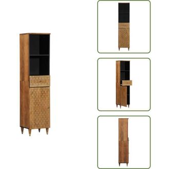 vidaXL Armadio con ante flessibile - vidaXL Mobile da Bagno 38x33x160 cm in Legno Massello di Mango - Armadio in legno