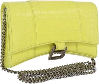 Balenciaga Pre-owned Shoulder Bag - Dames - Vintage Schoudertas - Geel - ONE Size - Leer - Vintage