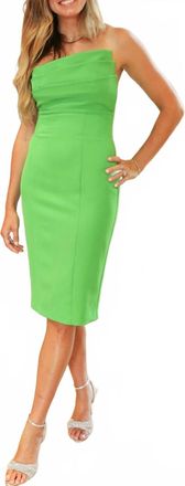 Posh Shoes 3 Layer Bust Cocktail Dress In Green