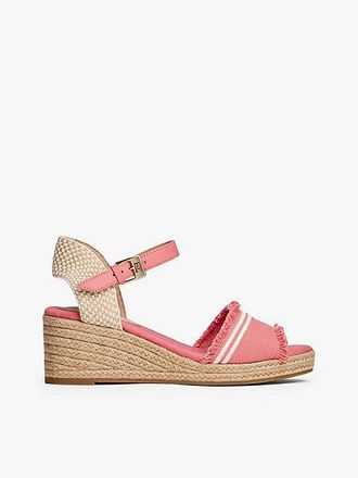 Tommy Hilfiger Fringe Canvas Wedge Sandals