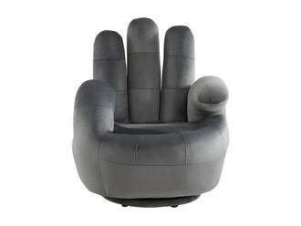 VENTE-UNIQUE.COM Sill&oacute;n cl&aacute;sico tela gris antracita
