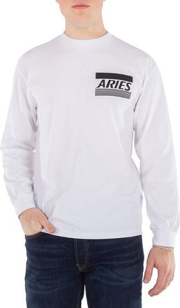 Aries Long Sleeve Credit Card Logo Print T-Shirt