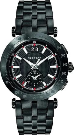 Versace Heren Horloge Zwitsers Horloge V-Race - Heren - Horloges - Zwart - ONE Size - Accessoires