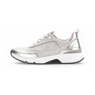 Gabor Rollingsoft Sneaker - Dames - Schoenen - Grijs - Maat: 38 EU Leer