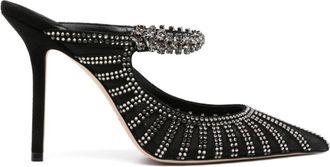 Jimmy Choo London 100mm Bing mules - women - Leather - 38,5 - Black