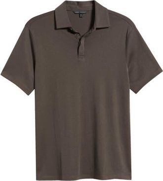Robert Barakett Georgia Solid Pima Cotton Polo in Espresso at Nordstrom, Size Xx-Large
