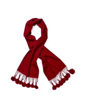 La Fiorentina Womens Cashmere Red Scarf