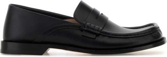 Loewe Black Leather Loafers