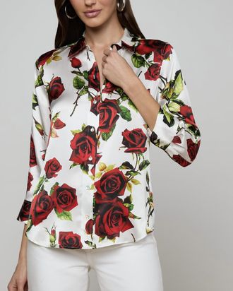 L'agence Dani Silk Blouse In Rose