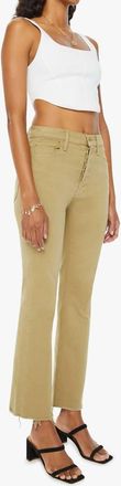 Mother Womens The Tripper Flood Fray Pant In Cedar Playdate