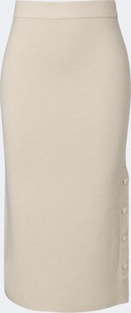 Max Mara Falda midi de lana y cachemir