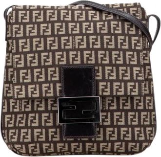 Fendi Pre-owned Vintage Crossbody Bag - Dames - Vintage Schoudertas - Bruin - ONE Size - Leer - Vintage
