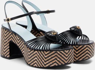 Valentino Garavani Coeur Royal leather platform sandals