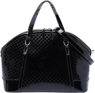 Gucci Pre-owned Handbags, female, Black, Size: ONE SIZE Pre-owned Vintage Leather Handbag