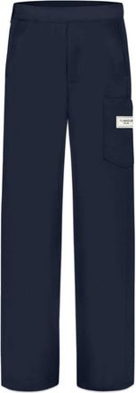 Flaneur Getailleerde broek in blauw - Heren - Straight fit broeken - Blauw - W32 - Leer - Broeken