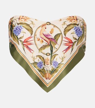 Farm Rio Strilitiza printed bandeau bikini top