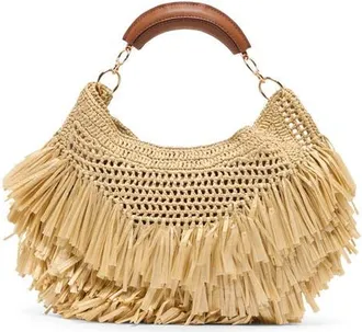 Dolce Vita Amarilis Raffia Shoulder Bag in Natural at Nordstrom