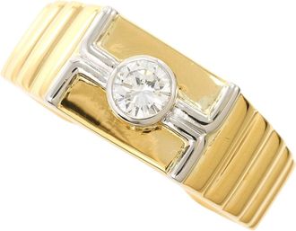 C&A Platinum Yellow Gold Yellow Gold (18K) Platinum 900 Band Ring (Pre-Owned)